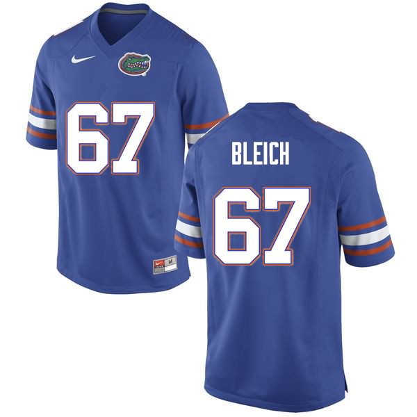 Men's NCAA Florida Gators Christopher Bleich #67 Stitched Authentic Nike Blue College Football Jersey IMT3765YF